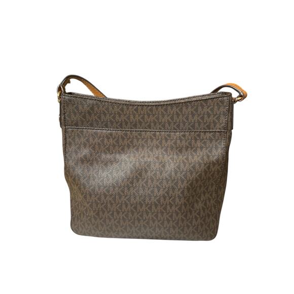 Michael Kors Brown Signature Crossbody Bag Logo Print Adjustable Strap+Dust Bag - Picture 4 of 13